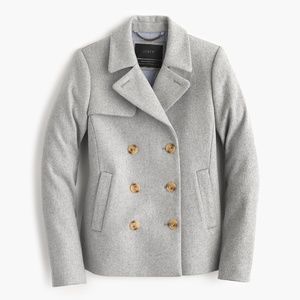 J Crew Wool Melton Short Peacoat P0
